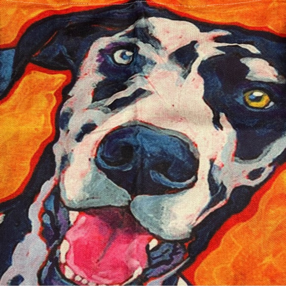 Eco-Friendly Goofy Black and White Dalmatian Dog Folding Tote Bag - Picture 5 of 15